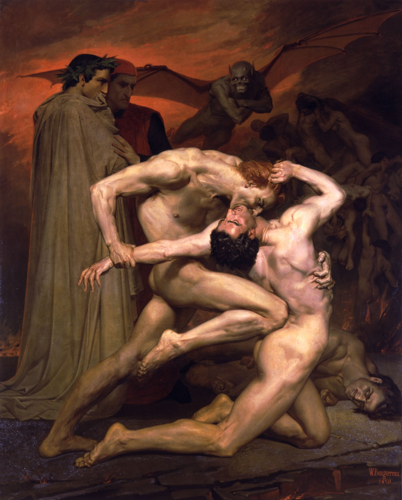 William-Adolphe Bouguereau (1825-1905) - Dante And Virgil In Hell